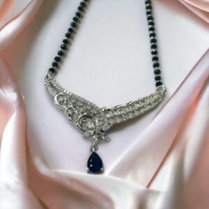 Fascinating Cutstone 92.5 Silver Mangalsutra
