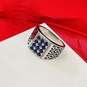 Royal Trendy Blue Sapphire Silver Ring